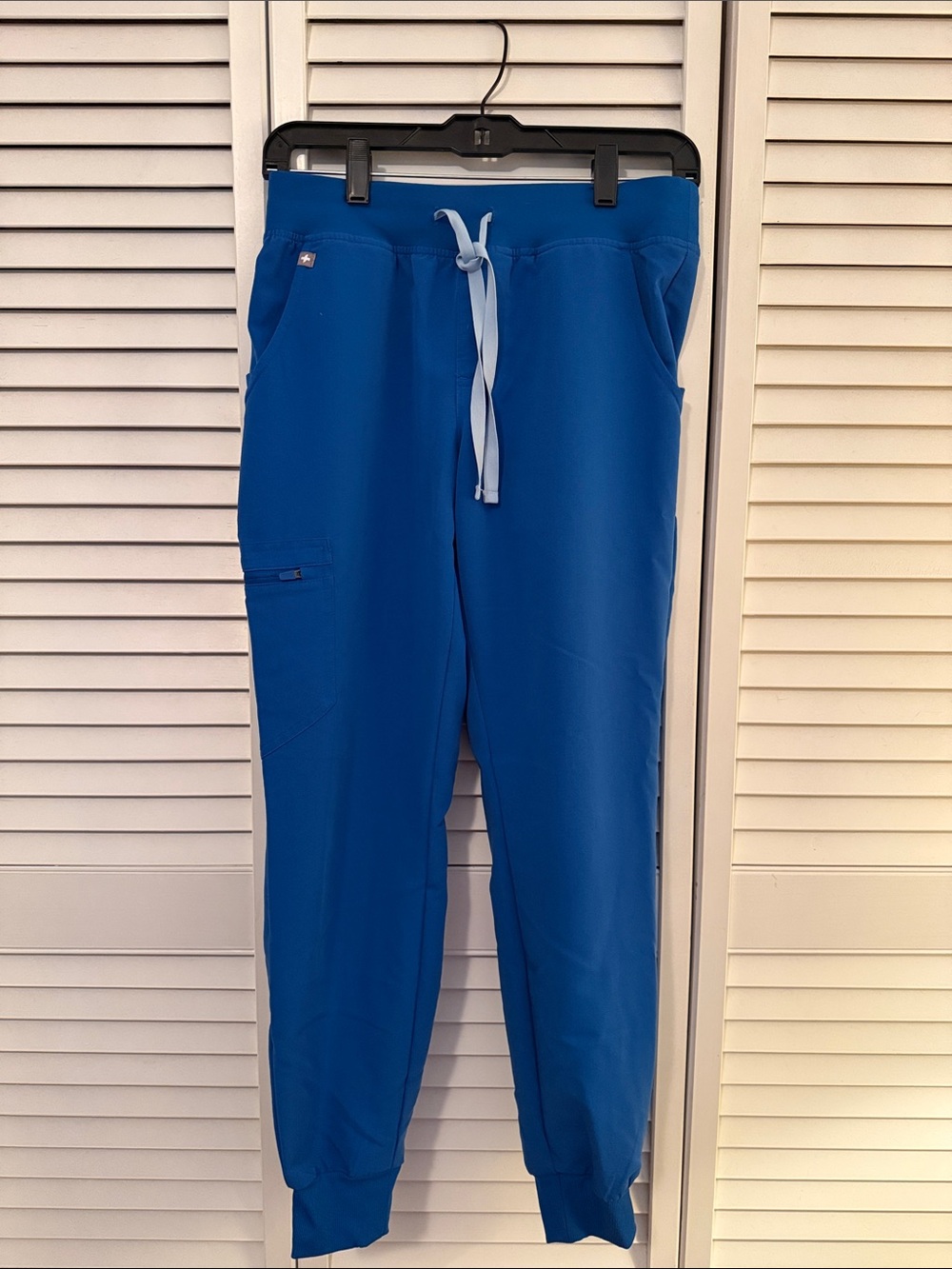 Figs women’s Royal Blue Jogger Pants with Light Blue Drawstring